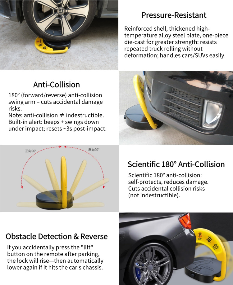 Customized Automatic Remote Controlled Parking Space Lock for Large-Scale Projects