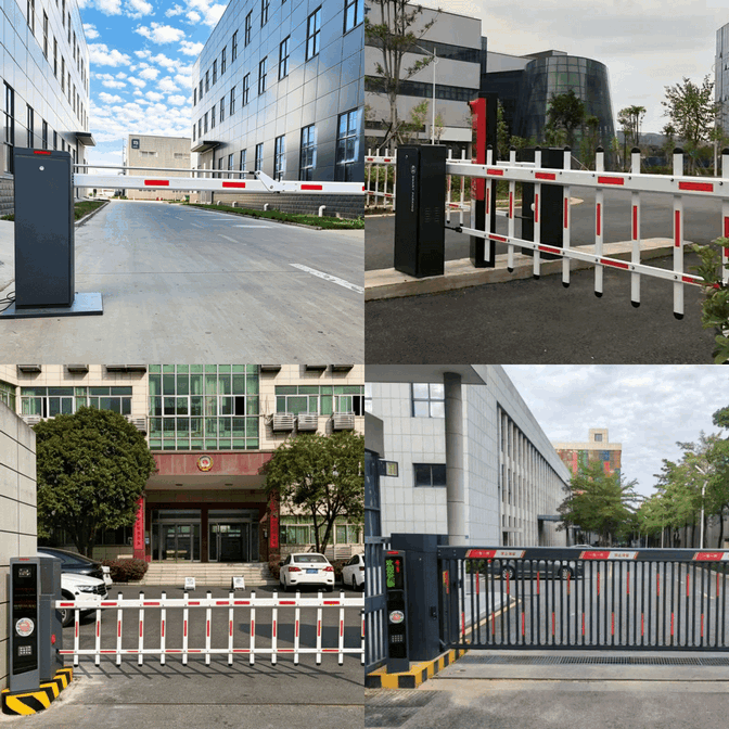 DC24V Low Voltage Vehicle Access Control Boom Gate with High Visibility LED Strip