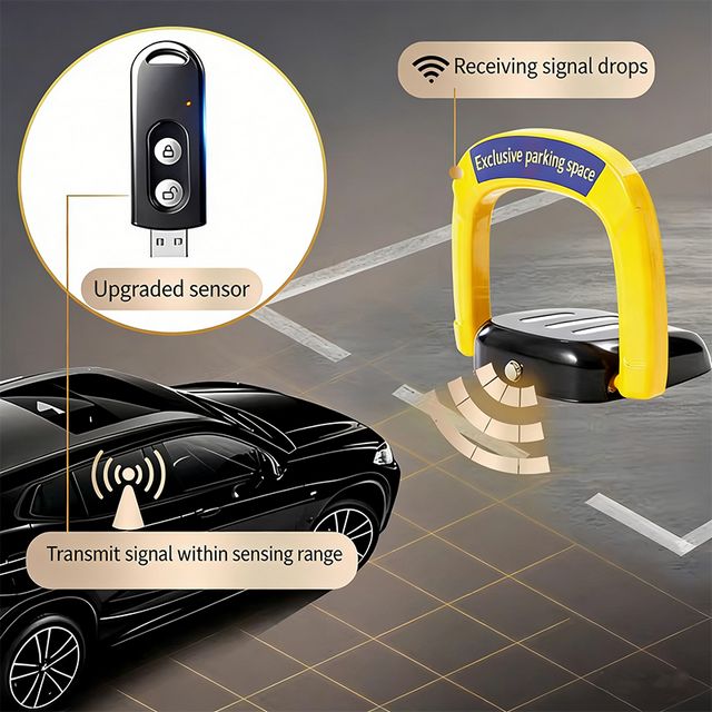 Smart Induction Ground Lock: Thickened Anti-Collision Parking Space Bollard